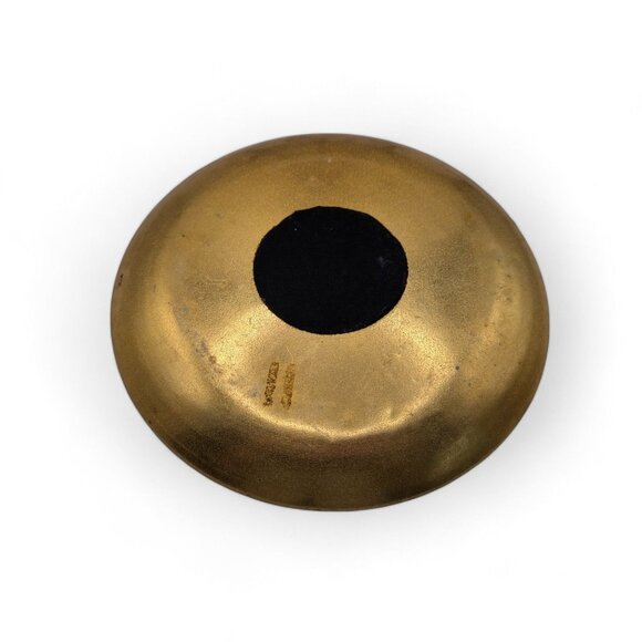 Vtg MCM SIGNED Jon Matin 12" Round Stained Foil Glass Tray/Platter Plate 1950's - Picture 12 of 12